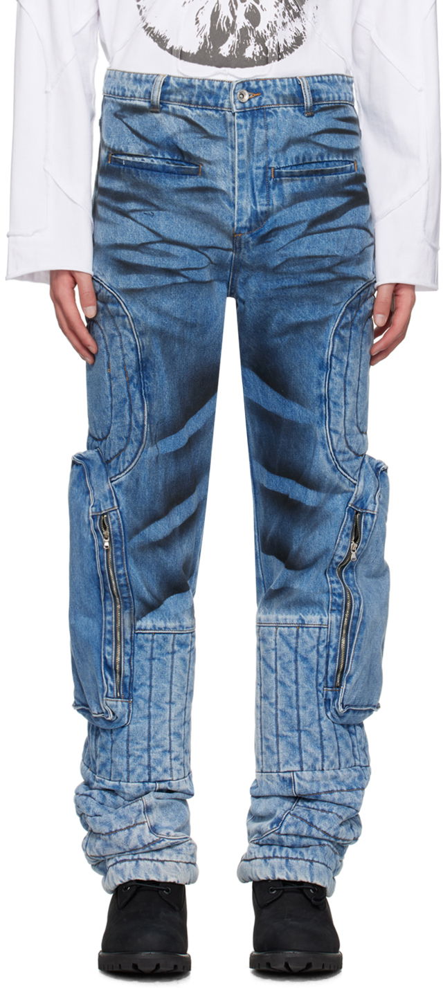 Cargo hlače Who Decides War Raised Window Cargo Pants Modra | 1120900008SS24