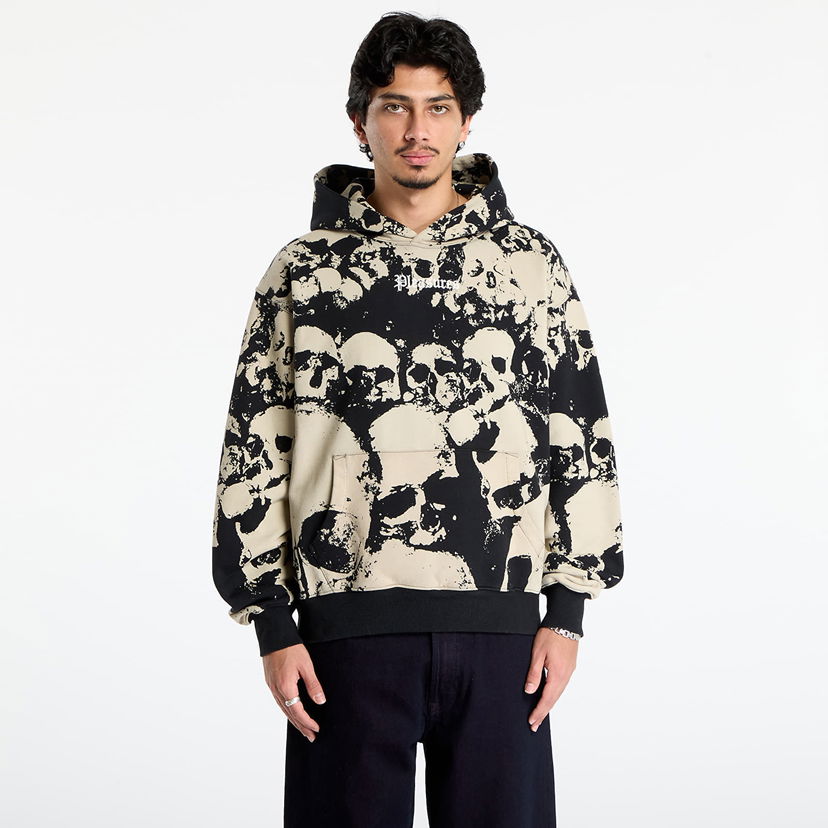 Pulover Pleasures Despair Skull Pattern Hoodie Večbarvna | P25F022-BLACK