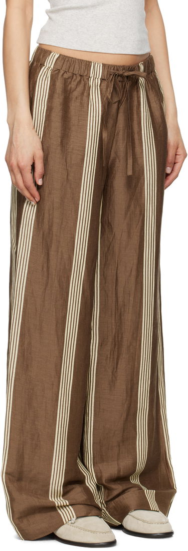 Hlače rag & bone rag & bone Olivia Linen Trousers Rjava | WAW25S70219321, 1
