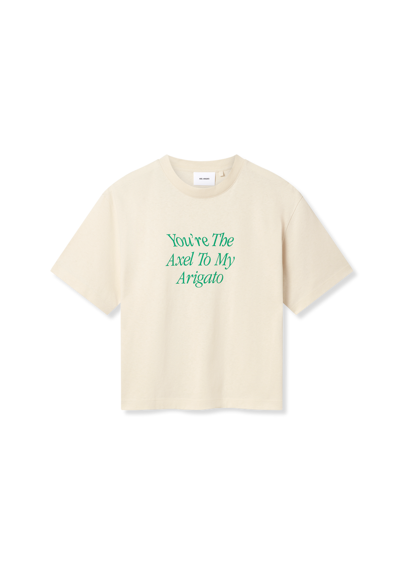 Majica AXEL ARIGATO Printed T-Shirt with Short Sleeves Bež | A3010002