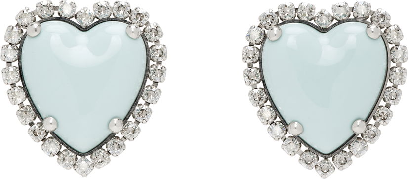 Uhani Valentino Valentino Garavani Hyperbole Heart Earrings Modra | 6W0J0Z47CEL