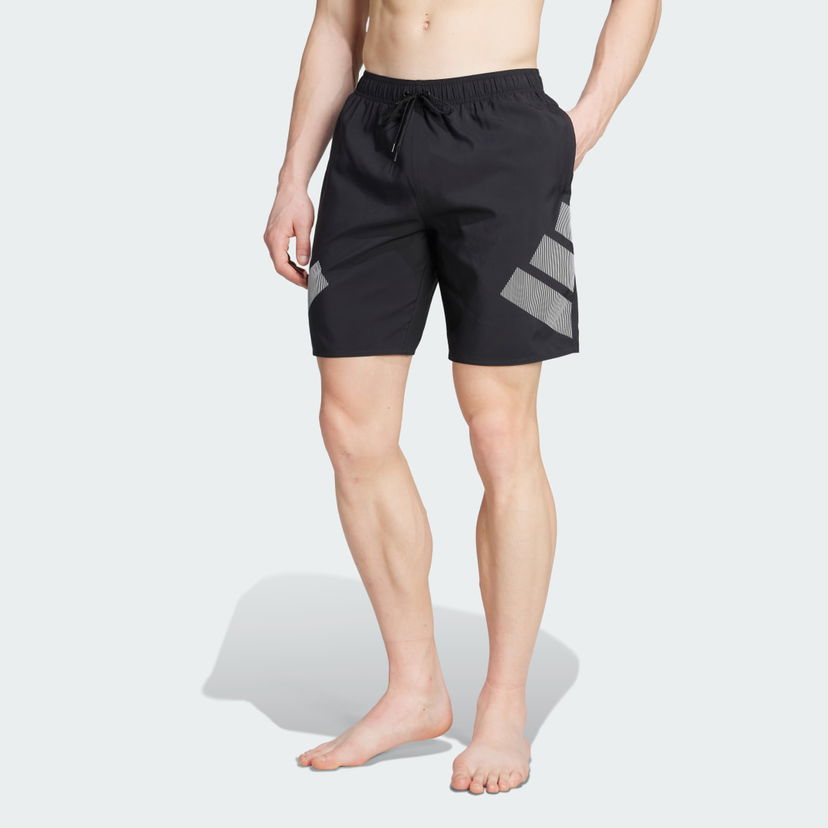 Kopalke adidas Performance Big Bars Swim Shorts Črna | JM3959