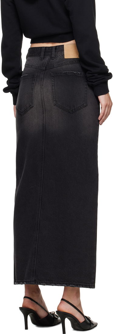 Krila We11done We11done Washed Denim Maxi Skirt Črna | WD-DS2-24-373-W-BK, 2