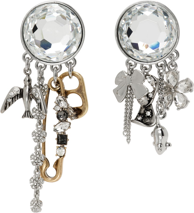 Uhani Marc Jacobs Marc Jacobs 'The Grunge Glam Gem' Charm Drop Earrings Kovinski | 2S5JER001J46