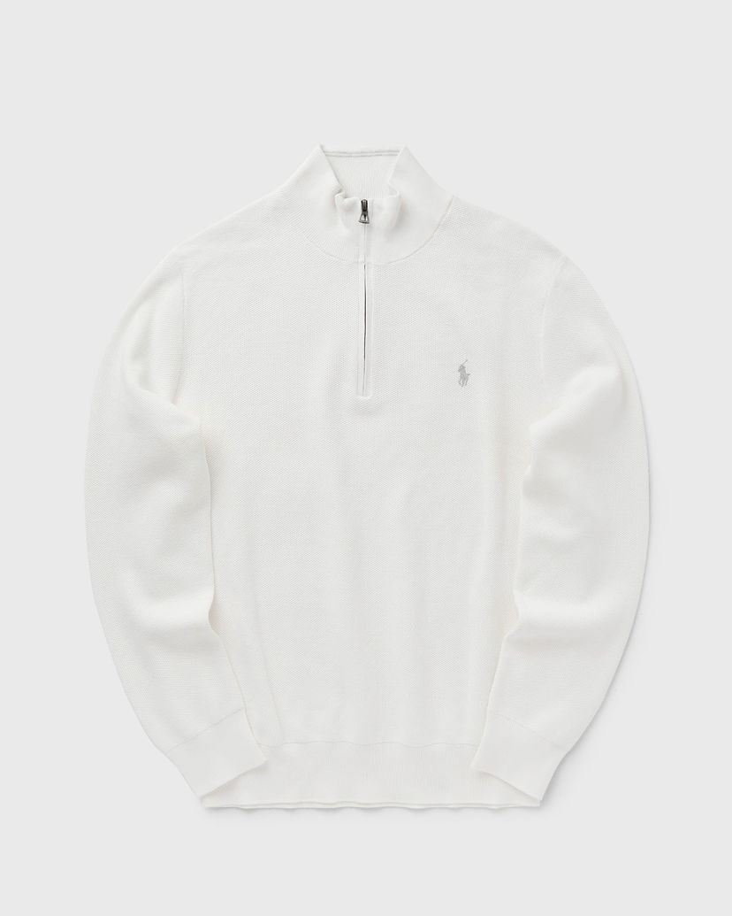 Pleteni pulover Polo by Ralph Lauren Polo Ralph Lauren Quarter-Zip Pullover Bela | 710932304502