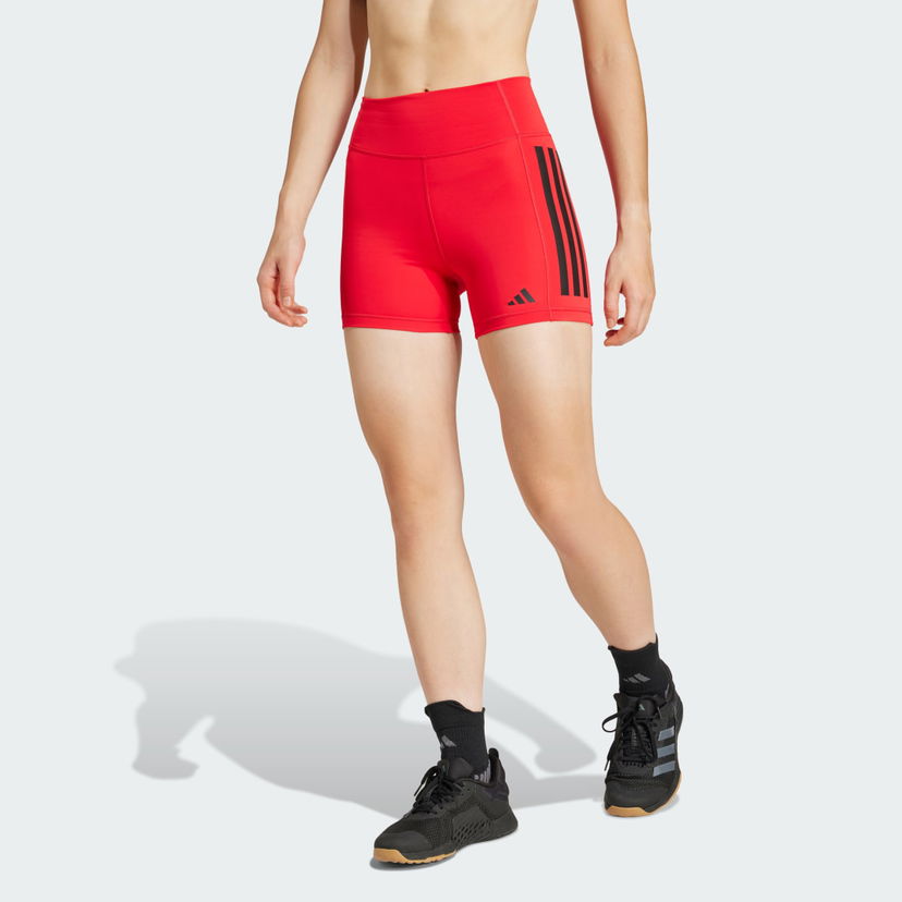 Kratke hlače adidas Performance Optime 3-Stripes 1/4 Training Shorts Rdeča | JN4583