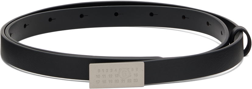 Pasovi Maison Margiela MM6 Maison Margiela Numeric Belt Črna | SA5TP0011 P8326