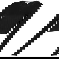 Cropped Anchor Embroidered Top