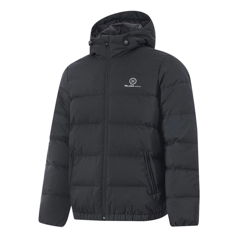 Puhovka Li-Ning Wade Graphic Down Hooded Jacket Črna | AYMT163-1