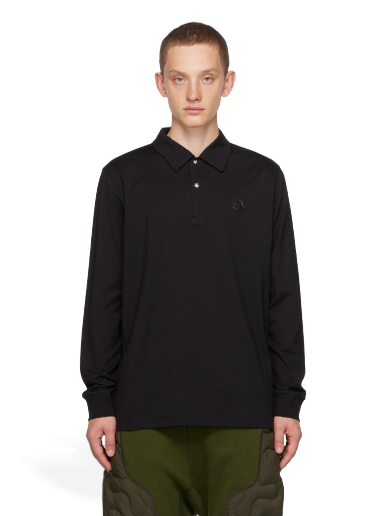 Polo majica Moncler Patch Črna | I20918B00005 89A9N