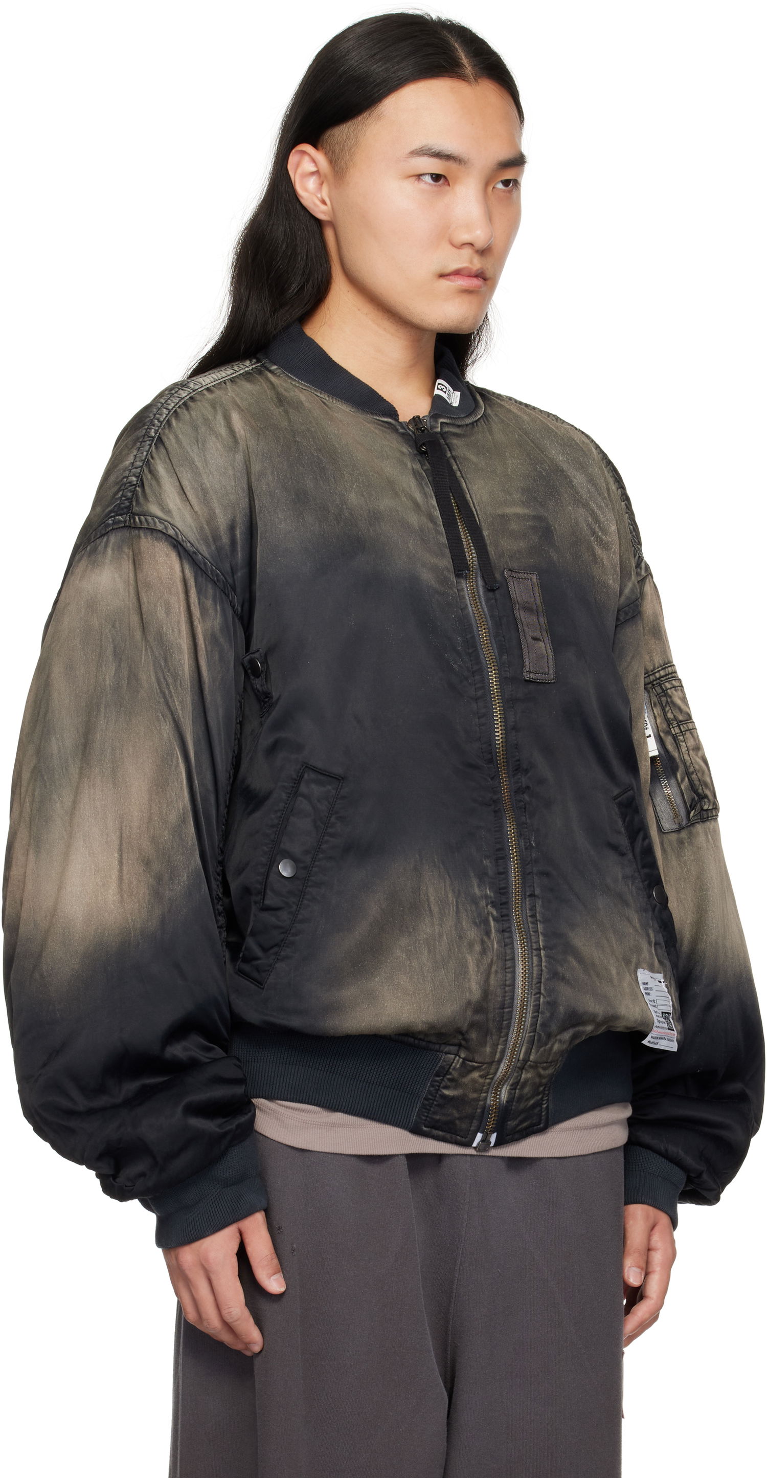 Bomber jakna Maison MIHARA YASUHIRO MIHARA YASUHIRO Distressed Flight Bomber Jacket Črna | J13BL151, 1