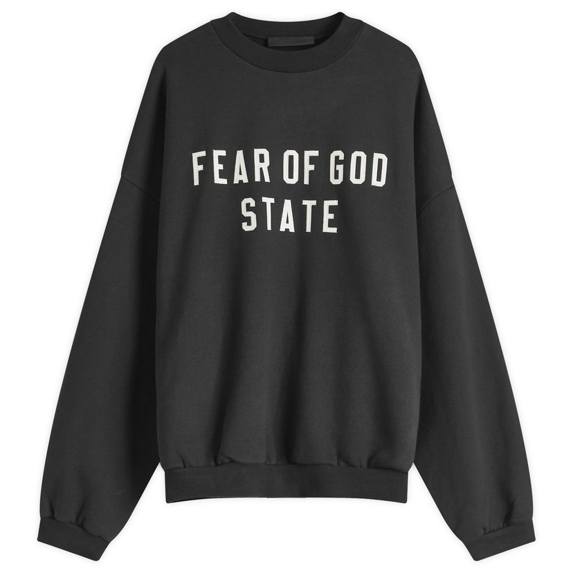 Pleteni pulover Fear of God Heavy Fleece Crew Sweatshirt Črna | 192BT246230F