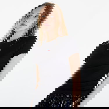 Majica Tommy Hilfiger Slim Badge Ribbed Tee Black Črna | DW0DW17881 BDS, 3