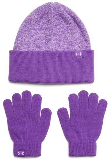 Rokavice Under Armour Under Armour Combo JR Beanie and Gloves Set Lila | 1386642-525, 2
