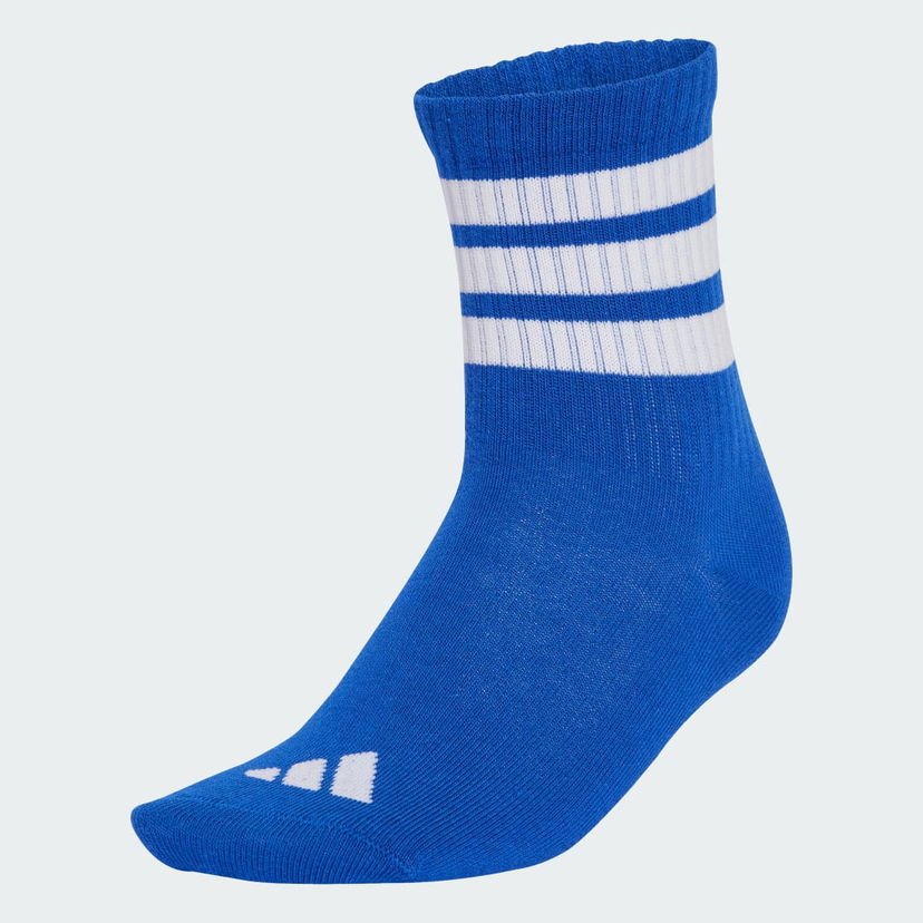 Nogavice adidas Performance Ribbed Quarter Socks - 3 Pairs Modra | JD1348
