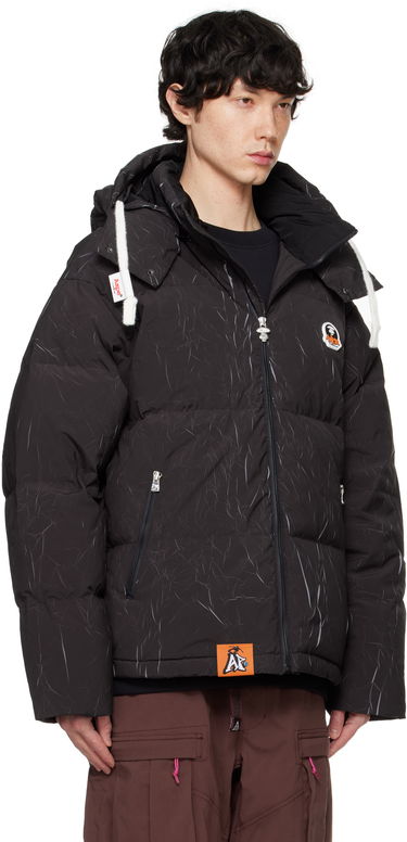 Puhovka AAPE by A Bathing Ape AAPE by A Bathing Ape Moonface Logo Camo Hooded Down Jacket Črna | AAPDNM7665XXNBKX, 1