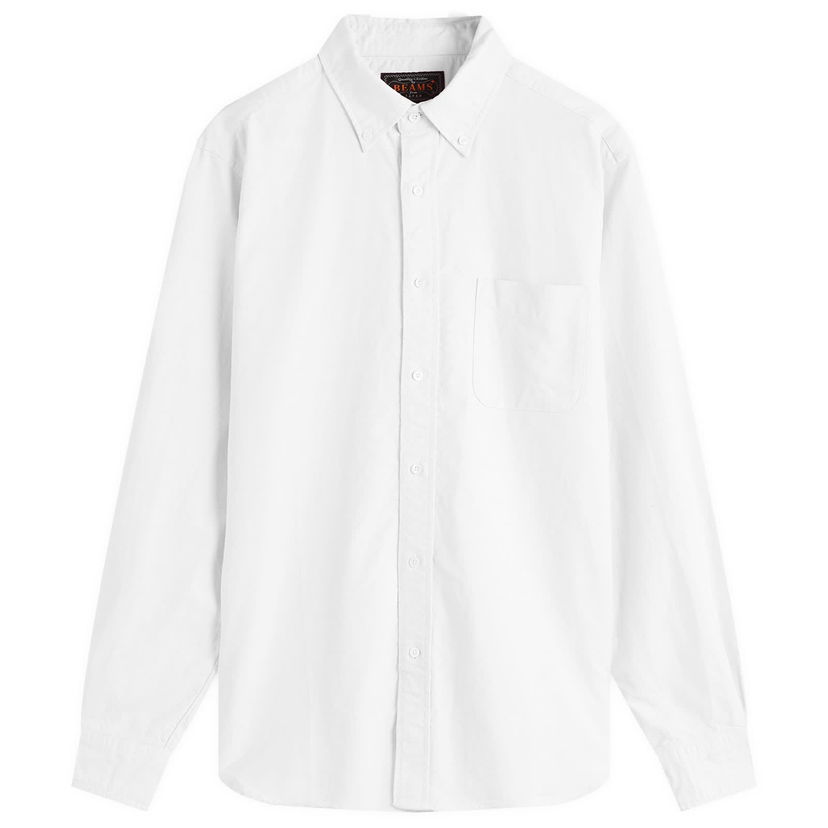 Srajce BEAMS Beams Plus Button Down Oxford Shirt, Size Small Bela | 3811-0011-139-01