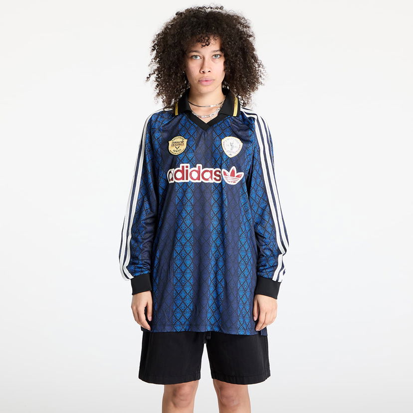 Dres adidas Originals Retro Sports Cricket-Inspired Longsleeve Jersey Modra | KA4383
