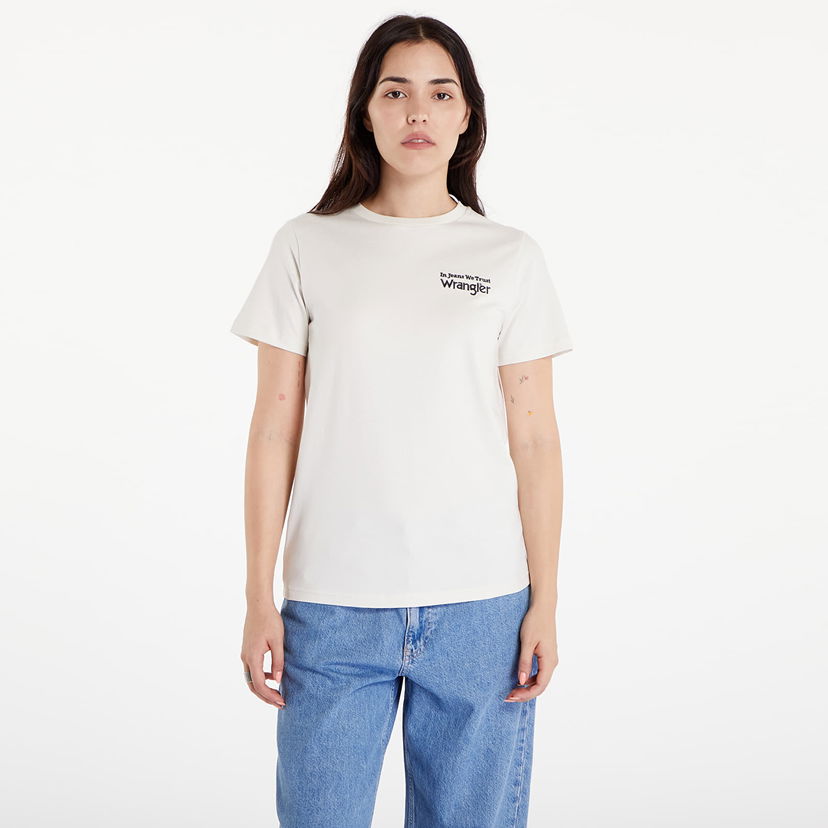 Majica Wrangler Graphic Tee Vintage White Bela | 112356428
