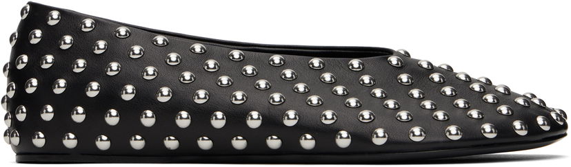 Superge in čevlji Jil Sander Jil Sander Studded Leather Ballerina Flats Črna | J15WZ0026_P8173