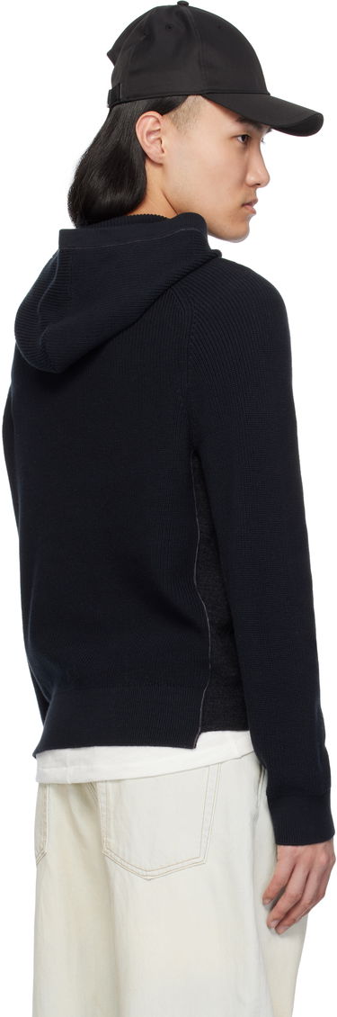 Pleteni pulover rag & bone rag & bone Gabe Spliced Hoodie Mornarica | MBS25S026SD26, 2