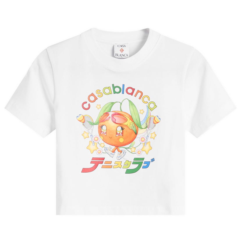Majica Casablanca Casablanca Mascot Cropped T-Shirt, Size X-Small Bela | W-AW25-JTS-009-02