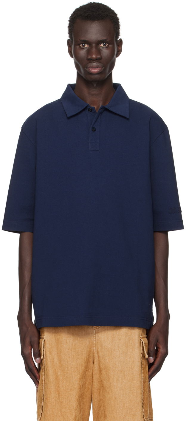 Polo majica Marni Oversized Polo Mornarica | POMU0037X0 UTC406, 0