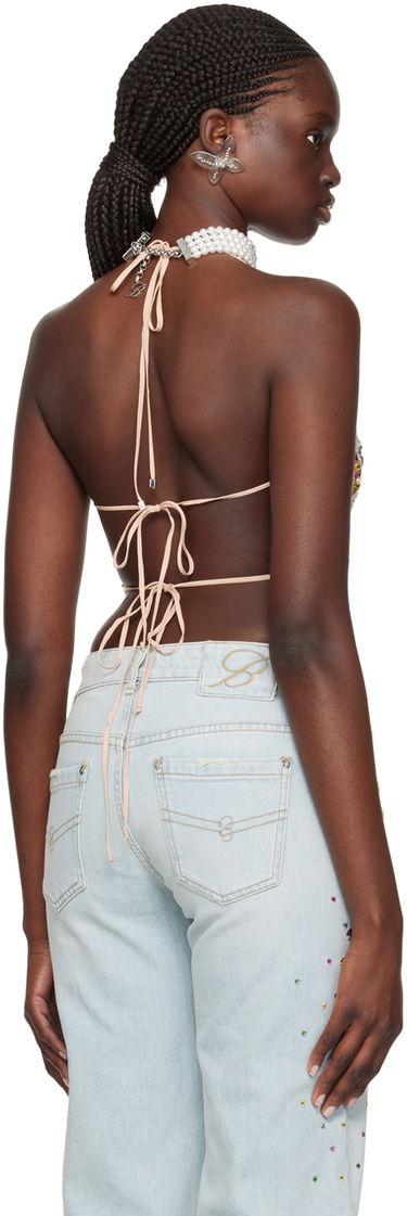 Majica brez rokavov Blumarine Blumarine Embellished Halter Top Večbarvna | P422C265A, 2