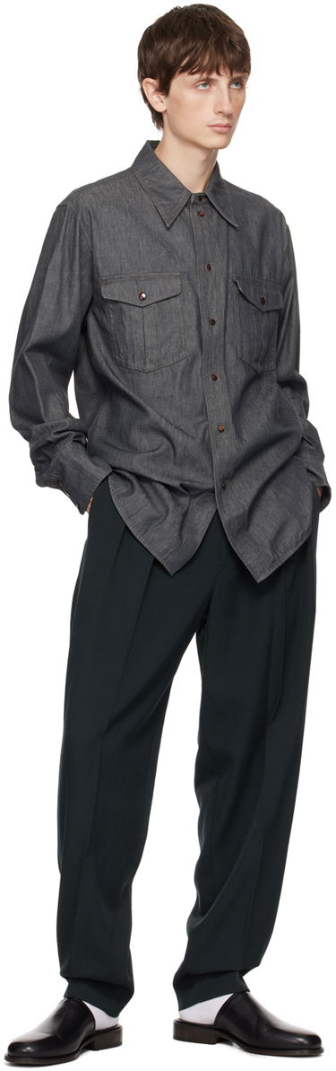 Hlače LEMAIRE Lemaire Tapered Trousers Zelena | PA1042 LF1123, 3