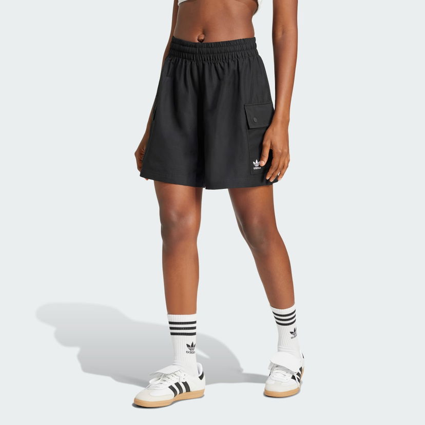Kratke hlače adidas Performance Essentials Woven High-Waist Cargo Shorts Črna | JD1514