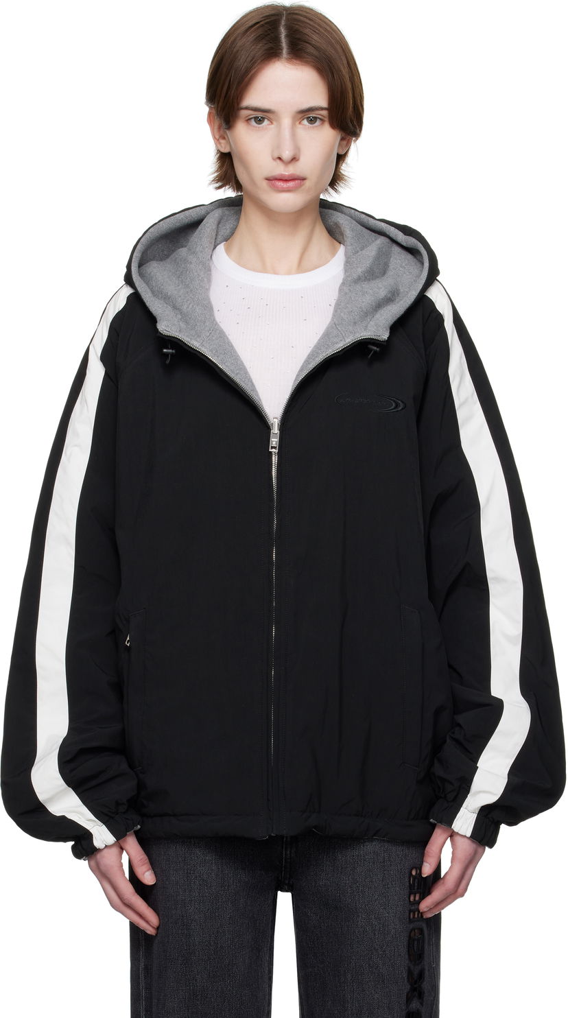 Vetrovka Alexander Wang Alexander Wang Raglan Hooded Reversible Jacket Črna | UWC1252038
