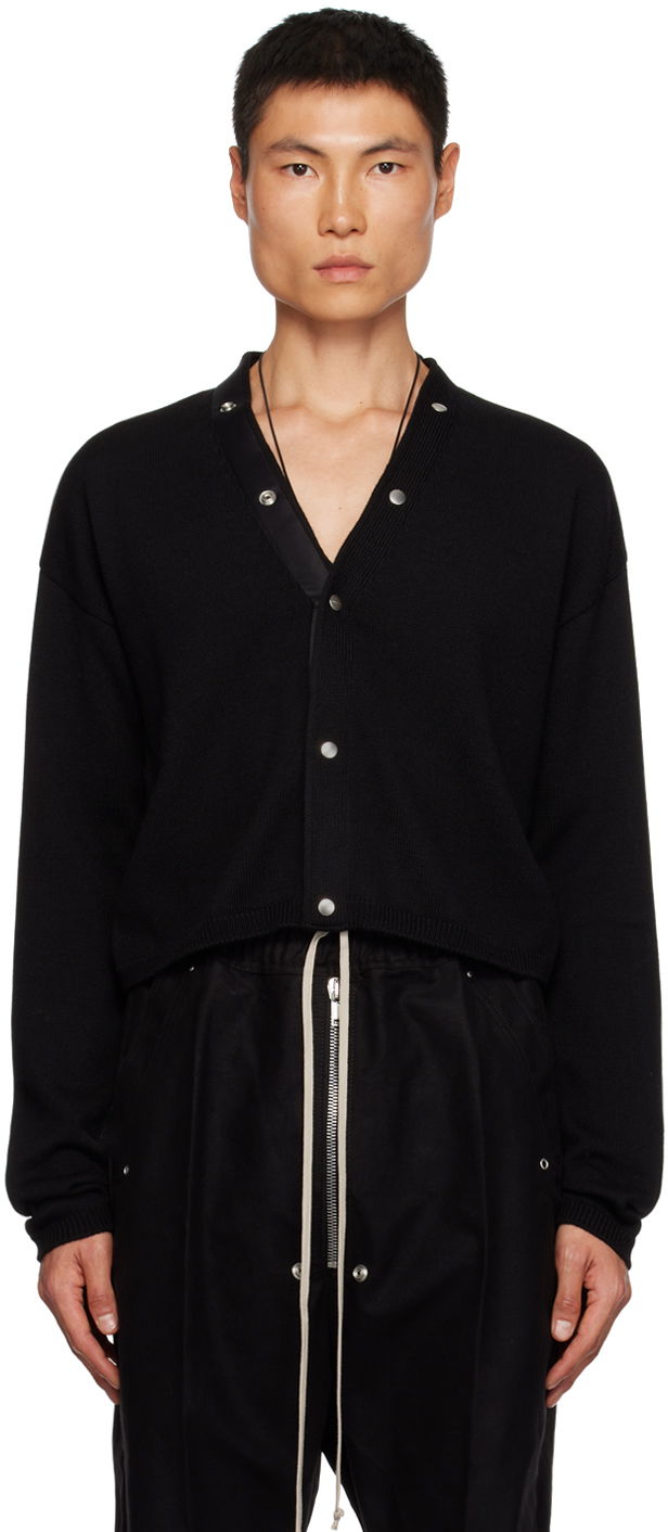 Pleteni pulover Rick Owens Peter Cardigan Črna | RU02C7606 M, 0