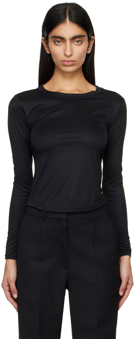 Majica Anine Bing Jane Long Sleeve T-Shirt Črna | A-08-4408-000, 0