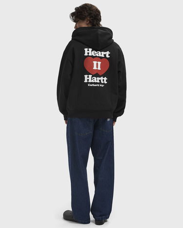Pulover Carhartt WIP Heart II Hartt Zip-Up Hoodie Črna | I035176-89.XX, 1