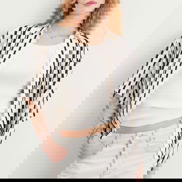 Srajce Anine Bing Anine Bing Coco Short Sleeve Stripe Shirt, Size Large Večbarvna | A-07-11268-MTL95, 5