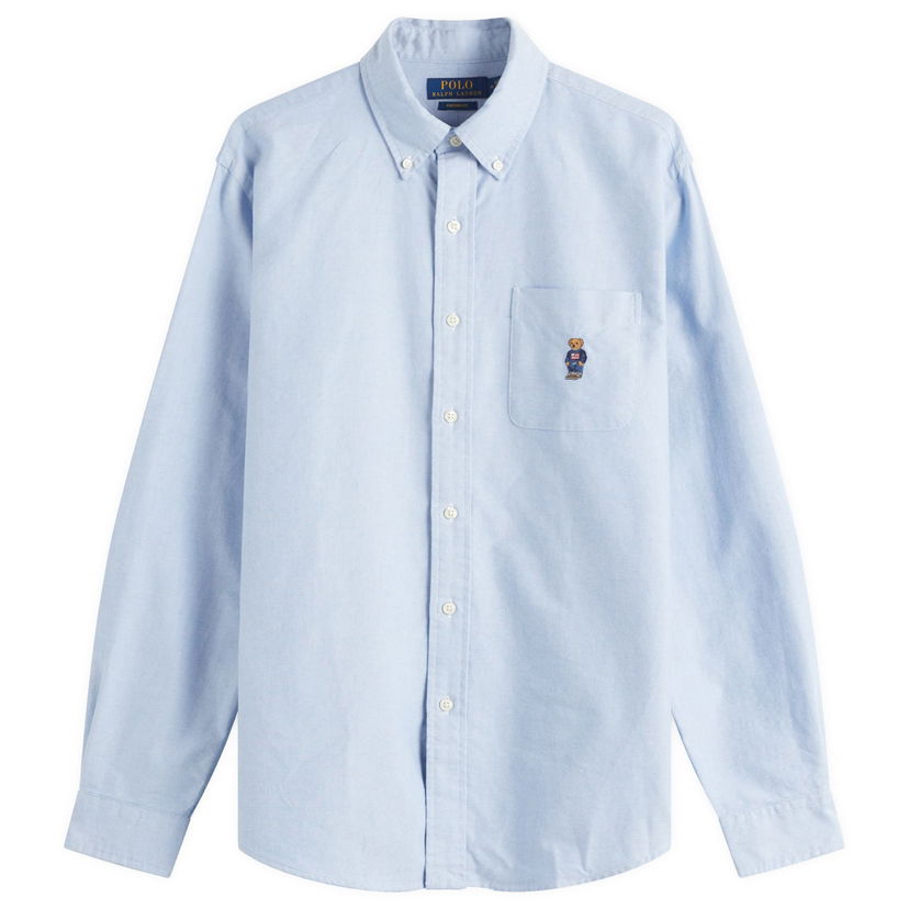 Srajce Polo by Ralph Lauren Ralph Lauren Men's Custom Fit Shirt, Size Large Modra | 710968934001