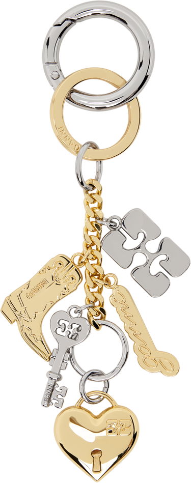 Obeski za ključe GANNI GANNI Bou Multi Charm Keychain Kovinski | A6616, 0