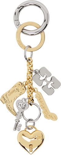 GANNI Bou Multi Charm Keychain