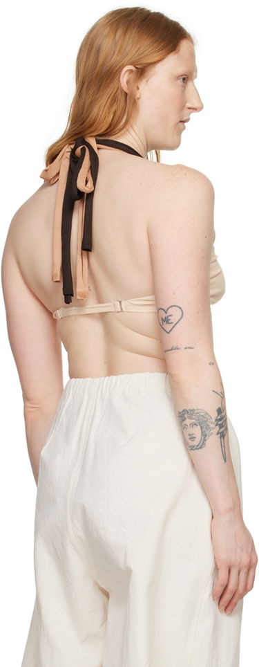 Krop-top Baserange Beige Halter Neck Bra Bež | BRCI-RB-SU24, 2