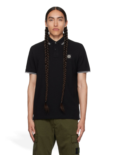 Polo majica Stone Island Stripe Polo Črna | 79152SC18