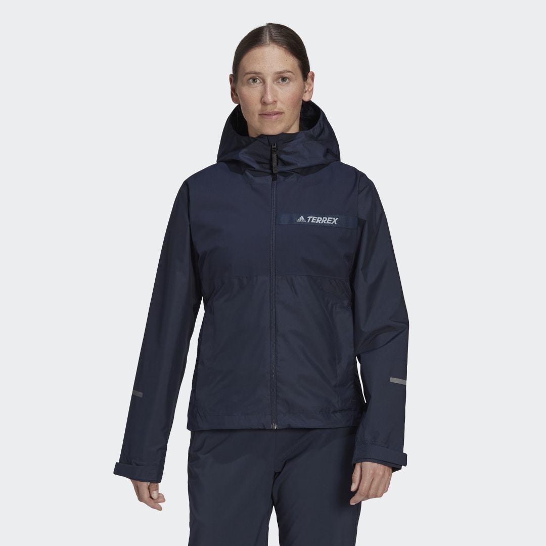Vetrovka adidas Performance Terrex Multi RAIN.RDY 2-Layer Rain Jacket Mornarica | HF0826, 0