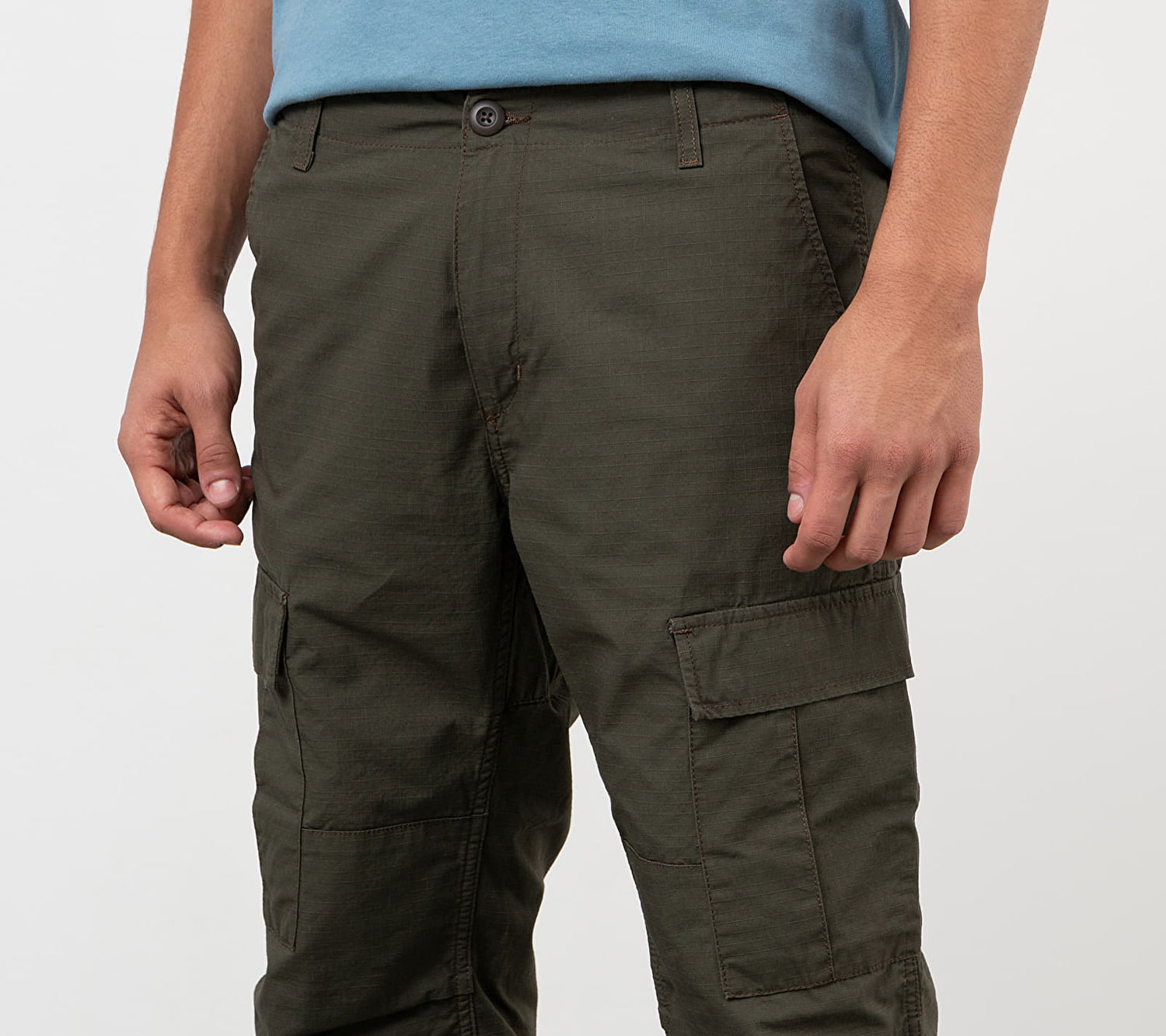 Hlače Carhartt WIP WIP Aviation Črna | I009578 cypress rinsed, 1