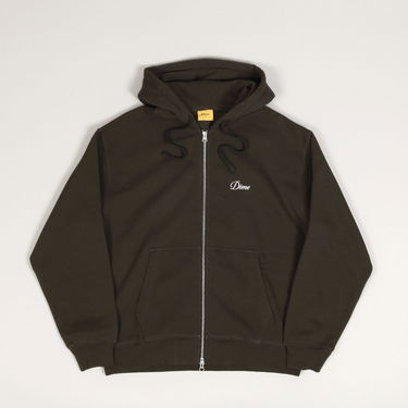 Pulover Dime Cursive Zip Hoodie Zelena | DIMEFA2425BLK, 0