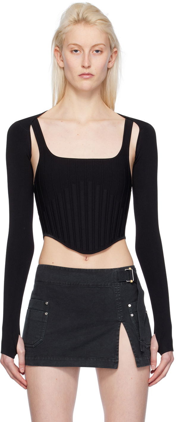 Krila Dion Lee Ventral Compact Corset Top Črna | A7772PS24