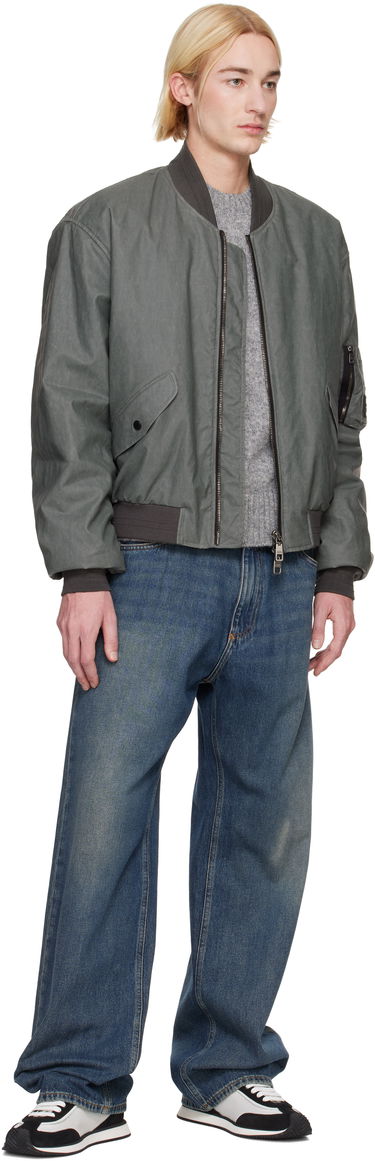Bomber jakna Dolce & Gabbana Dolce&Gabbana Oversize Linen Bomber Jacket Siva | G9BBMTFU4L4, 3