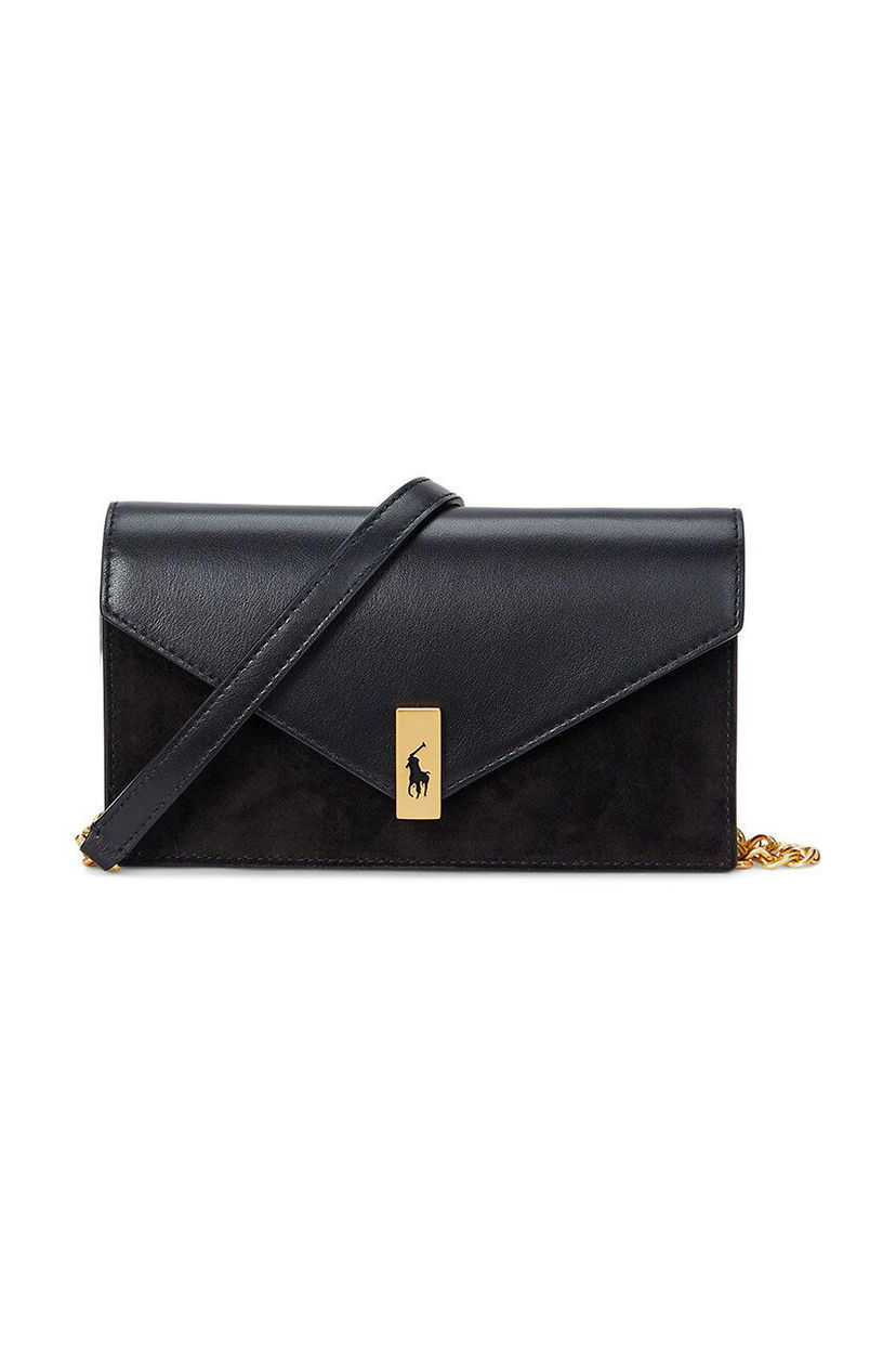 Torbica Polo by Ralph Lauren Leather and Suede Clutch Črna | 427952418