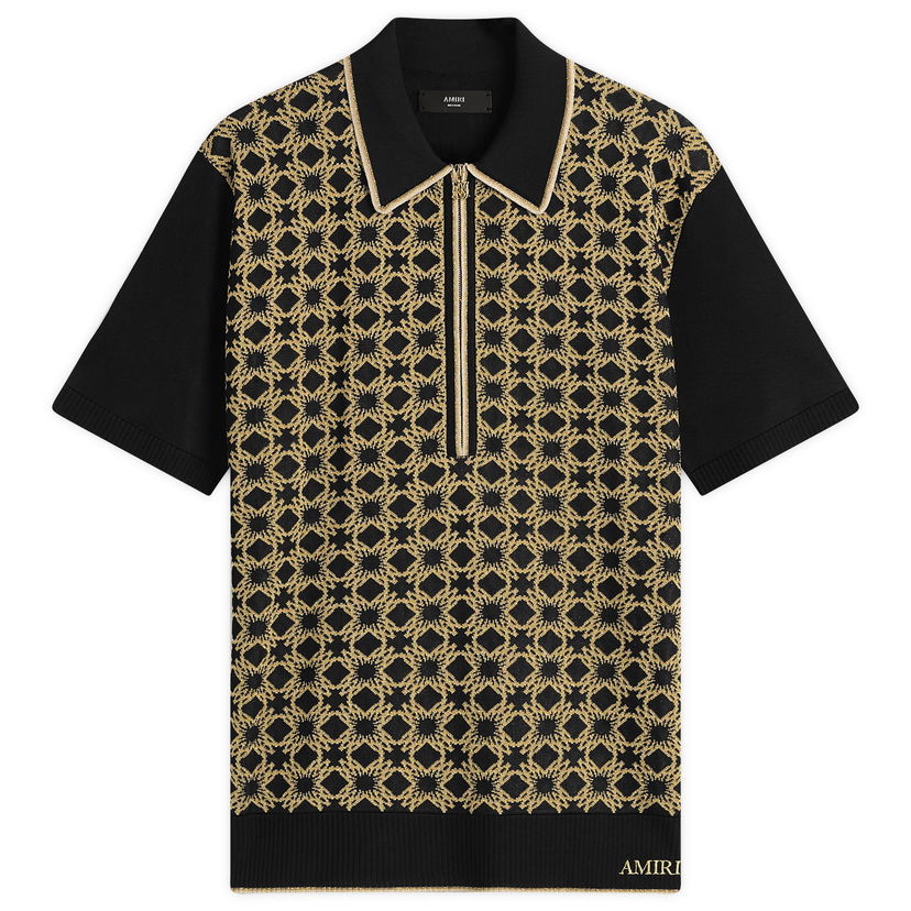 Polo majica AMIRI Ma Quad Zip Polo Večbarvna | AMKNPO1072-BLK
