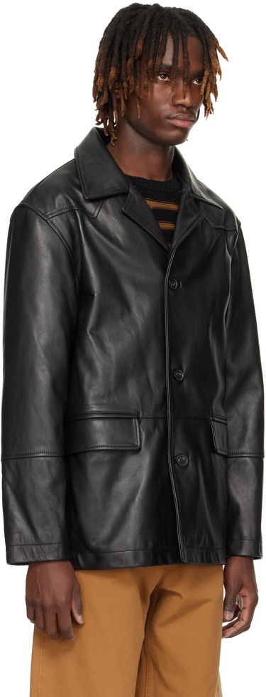 Plašči Maison Margiela MM6 Maison Margiela Sports Leather Jacket Črna | SH0AM0045 M07005, 1