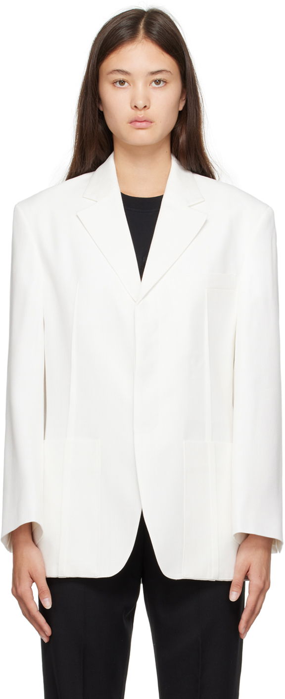 Oblačila Jacquemus Le Chouchou 'La Veste D'Homme' Bela | 22E213JA101-1359