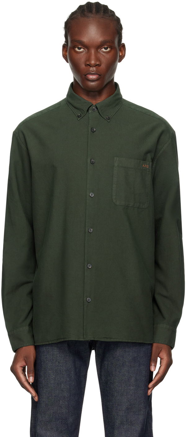Srajce A.P.C. Green Mateo Shirt Zelena | COHAH-H12599